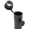 vidaXL Sonnenschirmst&auml;nder f&uuml;r &Oslash;38/48 mm Mast Mattschwarz Stahl