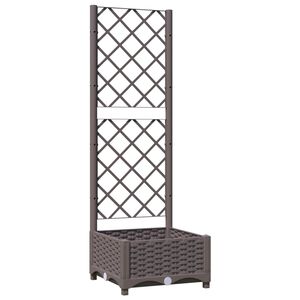 vidaXL Pflanzk&uuml;bel mit Rankgitter Braun 40x40x121,5 cm PP