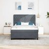 vidaXL Boxspringbett mit Matratze Dunkelgrau 200 x 160 cm Samt