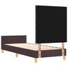 vidaXL Bettgestell mit Kopfteil Dunkelbraun 80 x 200 cm Stoff