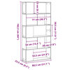 vidaXL B&uuml;cherregal 5 B&ouml;den R&auml;uchereiche 80,5x23,5x162,5 Holzwerkstoff