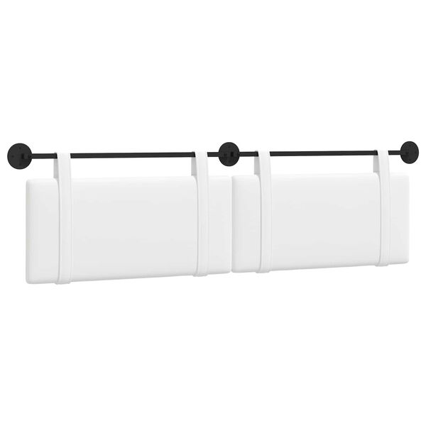 vidaXL H&auml;ngevorderseite Wandmontiert Uni Wei&szlig; 170 x 55 x 5 cm Stoff