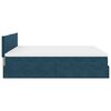 vidaXL Ottoman-Bett mit Matratzen Dunkelblau 200x200 cm Samt