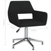 vidaXL Esszimmerst&uuml;hle 6 Stk. Drehbar Schwarz Stoff