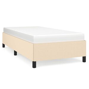 vidaXL Bettgestell ohne Matratze Creme 80x200 cm Stoff