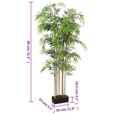 vidaXL Bambusbaum Künstlich 500 Blätter 80 cm Grün