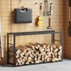 vidaXL Brennholzregal Schwarz 110x30x61 cm Stahl