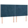 vidaXL Boxspringbett mit Matratze Dunkelblau 180x200 cm Samt
