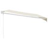 vidaXL Markise Einziehbar Creme 4x3 m Stoff und Aluminium