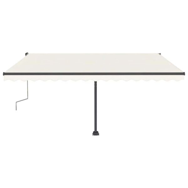 vidaXL Standmarkise Manuell Einziehbar 400x300 cm Creme