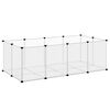 vidaXL Kleintierk&auml;fig Transparent 144x74x46,5 cm PP und Stahl