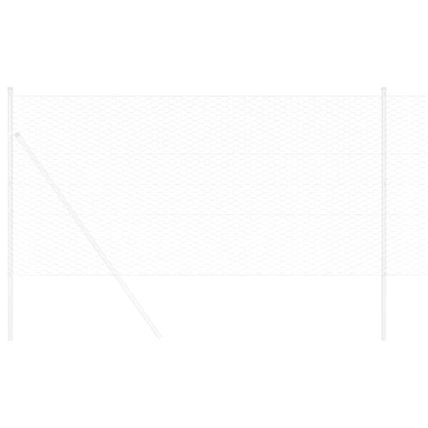 vidaXL Hexagonzaun Silber 0,5 x 100 m Verzinkter Stahl