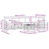 vidaXL Ecksofa Set 7 pcs Natur und Anthrazit Massivholz Akazie