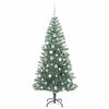 vidaXL K&uuml;nstlicher Weihnachtsbaum beschneit mit LED Licht 180 cm