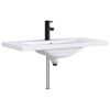 vidaXL Waschbecken f&uuml;rs Badezimmer Matt Schwarz 81 x 40 x 17,5 cm
