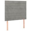 vidaXL Boxspringbett mit Matratze Hellgrau 100x200 cm Samt