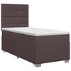 vidaXL Boxspringbett mit Matratze Dunkelbraun 90 x 200 cm Stoff