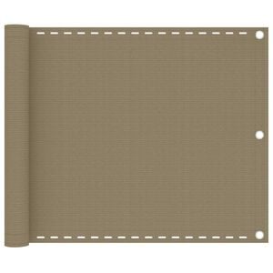 vidaXL Balkon-Sichtschutz Taupe 75x400 cm HDPE