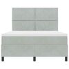 vidaXL LED Boxspringbett mit Matratze Hellgrau 140 x 190 cm Stoff