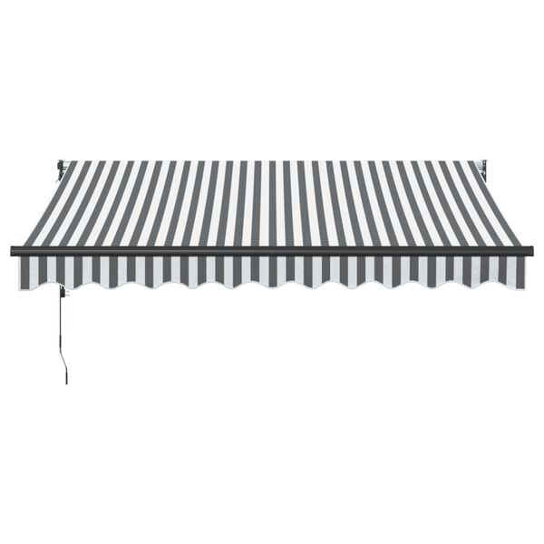 vidaXL Markise Einziehbar Anthrazit und Wei&szlig; 3x2,5 m Stoff & Aluminium