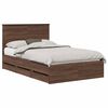 vidaXL Bettrahmen Braun Eichen-Optik 120 x 200 cm Ingenieurs Holz