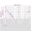 vidaXL Zaun mit Pfosten Grau 0,8 x 10 m Stahl und PVC