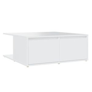 vidaXL Couchtisch Wei&szlig; 80x80x31 cm Holzwerkstoff