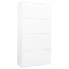 vidaXL B&uuml;roschrank Wei&szlig; 90x40x180 cm Stahl
