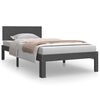 vidaXL Massivholzbett Grau 90x190 cm