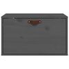 vidaXL Wandschrank Grau 60x30x35 cm Massivholz Kiefer