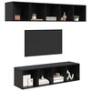 vidaXL TV-Schrankset 4 pcs Schwarz Eichen-Optik Holzwerkstoff