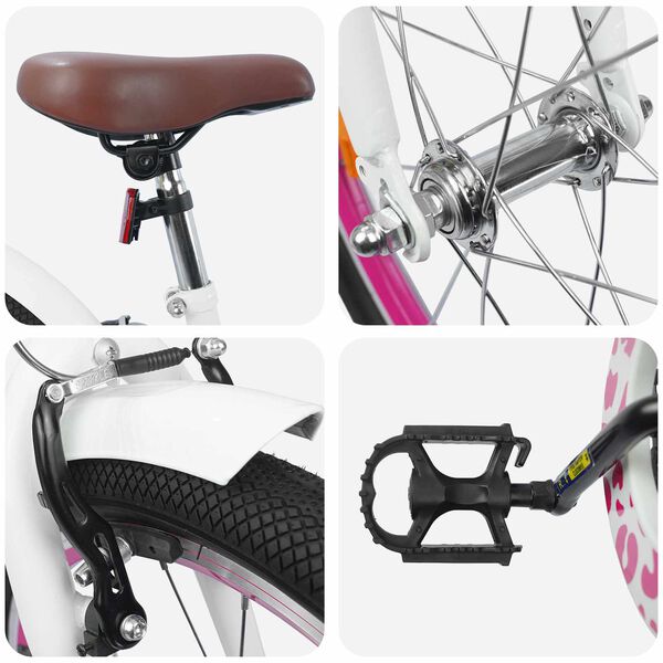 vidaXL Kinderfahrrad 20 Zoll f&uuml;r 6-11 Jahre alt Wei&szlig;