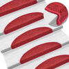 vidaXL Stufenmatten 10 Stk. 56x17x3 cm Rot Halbrund