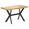 vidaXL Esstisch 120x60x75 cm Raues Mangoholz