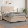vidaXL Boxspringbett Matratze Cappuccino-Braun 140x190cm Kunstleder