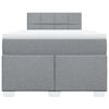vidaXL Boxspringbett mit Matratze Hellgrau 120x200 cm Stoff
