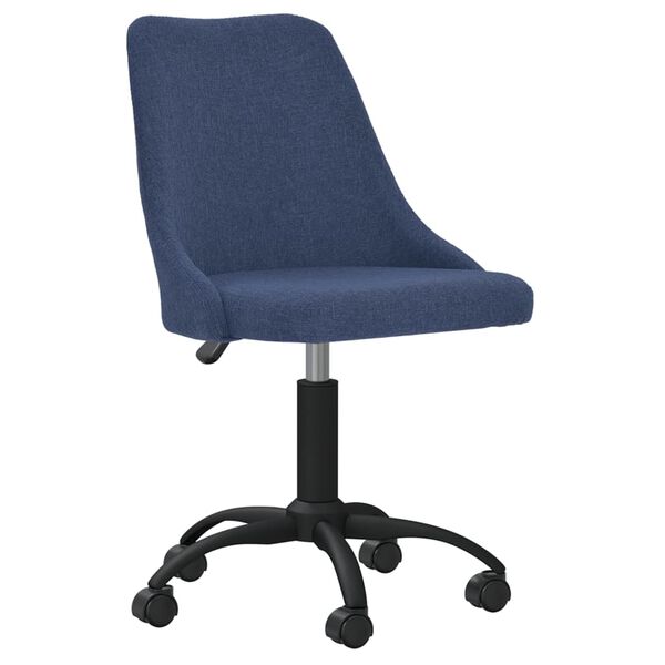 vidaXL Esszimmerst&uuml;hle 2 Stk. Drehbar Blau Stoff