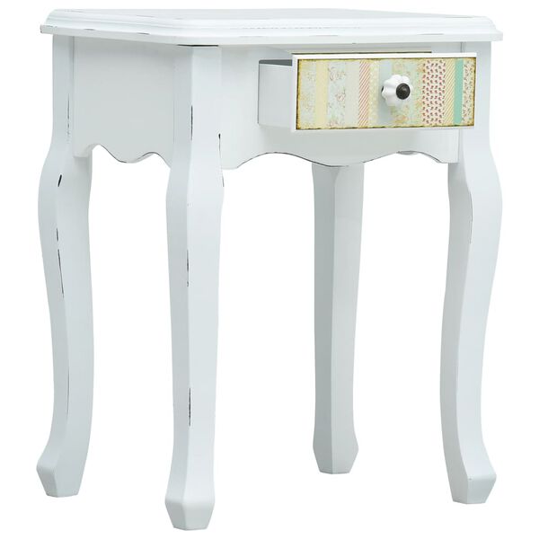 vidaXL Nachttisch Wei&szlig; 40 x 30 x 50,5 cm Holz