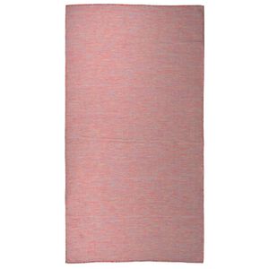 vidaXL Outdoor-Teppich Flachgewebe 80x150 cm Rot