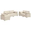 vidaXL Sofa 2 stk. Beige Leinenmischgewebe