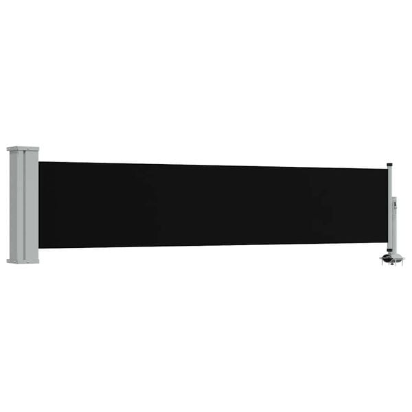 vidaXL Ausziehbare Seitenmarkise 60&times;300 cm Schwarz