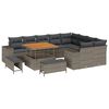 vidaXL Gartensofa-set 12 stk. Grau Poly-Rattan
