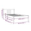 vidaXL Massivholzbett 90x190 cm