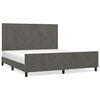 vidaXL Bettgestell ohne Matratze Dunkelgrau 160x200 cm Samt
