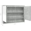 vidaXL Spiegelschrank fürs Bad 80x15x60 cm MDF Betongrau