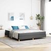 vidaXL Boxspringbett mit Matratze Dunkelgrau 180 x 200 cm Stoff
