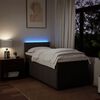 vidaXL Boxspringbett mit Matratze Dunkelbraun 90x190 cm Stoff