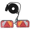 vidaXL Anh&auml;ngerleuchten 2 Stk. Rot 24x5x14,5 cm 12V LED-Leuchtmittel