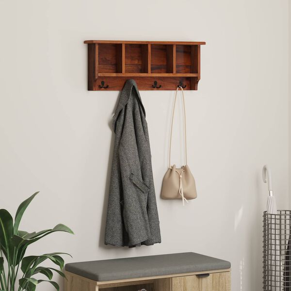 vidaXL Kleiderb&uuml;gel Braun 70 x 11 x 27 cm Massives Mahagoni Holz