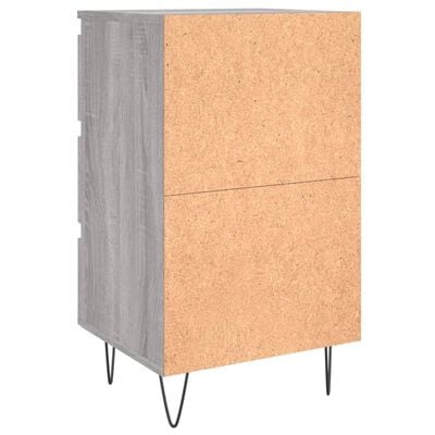 vidaXL Nachttische 2 Stk. Grau Sonoma 40x35x69 cm Holzwerkstoff